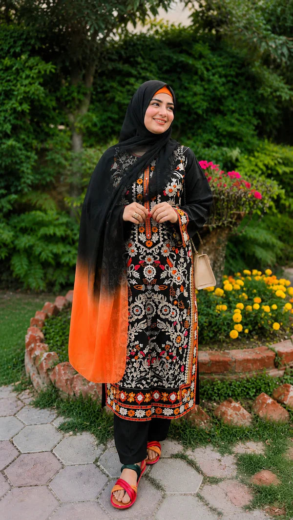 Murawat Black Emb 3pc